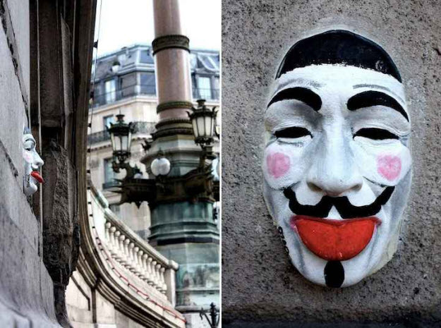Furcsa arcok bújnak elő a párizsi falakból!