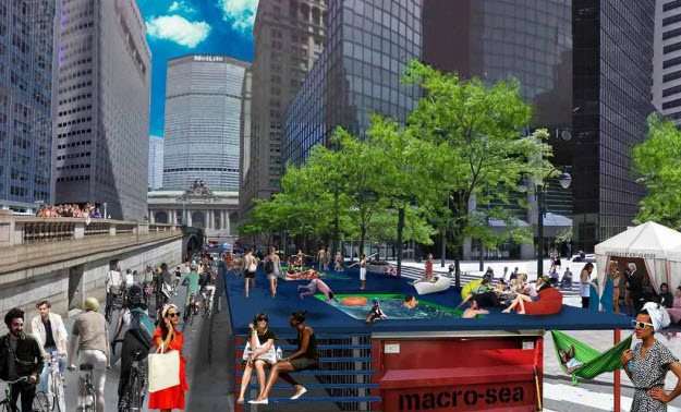 Városi interakciók - Kukastrandok New Yorkban a Park Avenue közepén