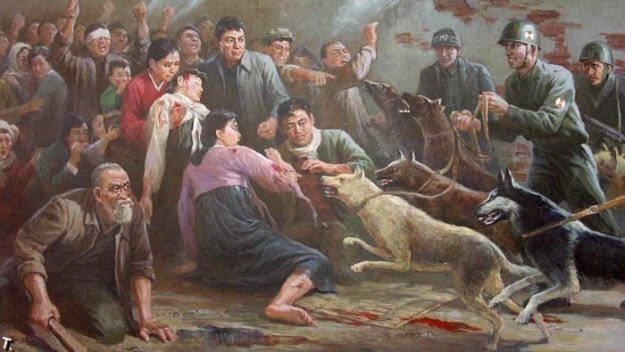 Te sátánian gonosz Amerika - Propaganda festmények Észak-Koreából