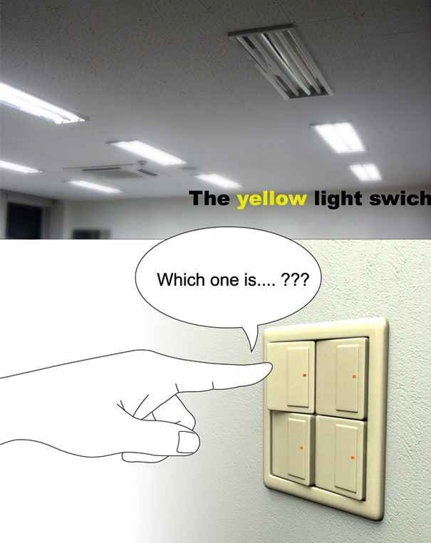 We all using our yellow light switch